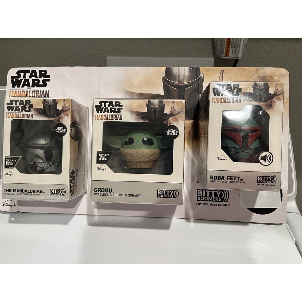 Star Wars The Mandalorian Bitty Boomers Bluetooth Speakers Exclusive 3-Pack